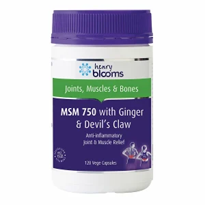 Henry Blooms MSM 750 With Ginger & Devil's Claw (120 capsules)