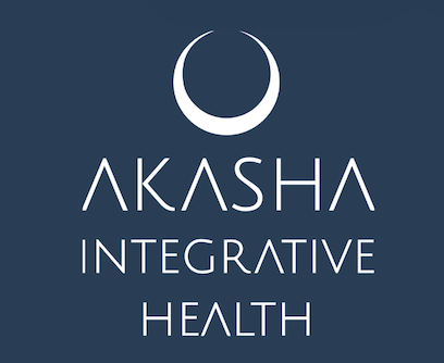 Akasha Integrative Health White Logo
